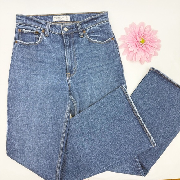 Abercrombie & Fitch The Vintage Flare High Rise Medium Dark Wash - Picture 6 of 13